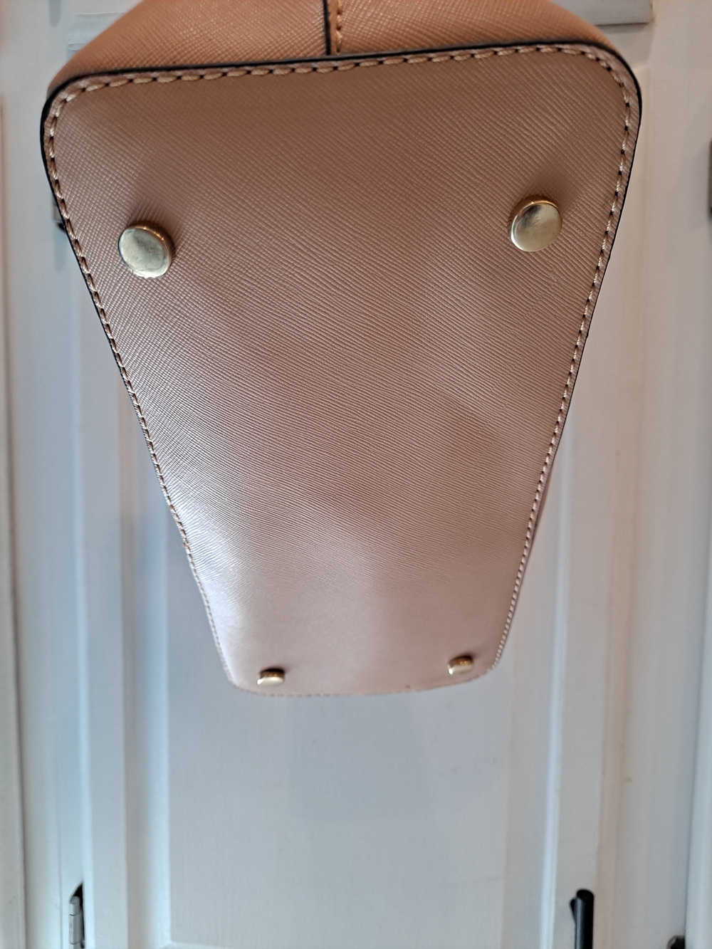 Trina Turk Tan Saffiano PVC Dome Satchel Crossbody W/Cardholder - Picture 9 of 16